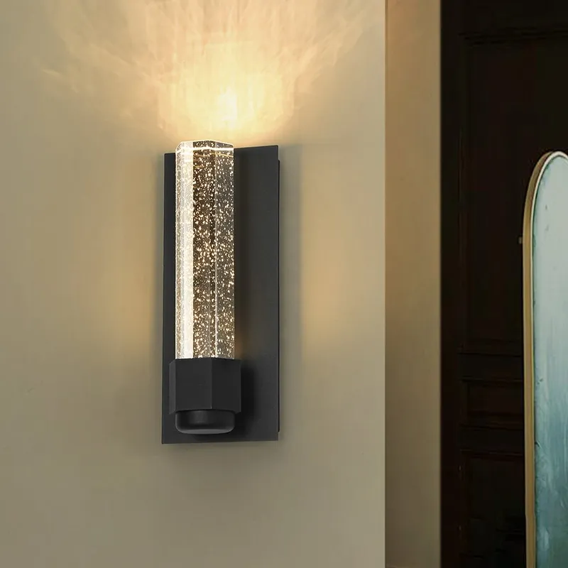 Linear Clear bubble Crystal Tube Dimmable LED Wall Lamp — LightFixturesUSA LED Linear Lights 6.0W 3000K