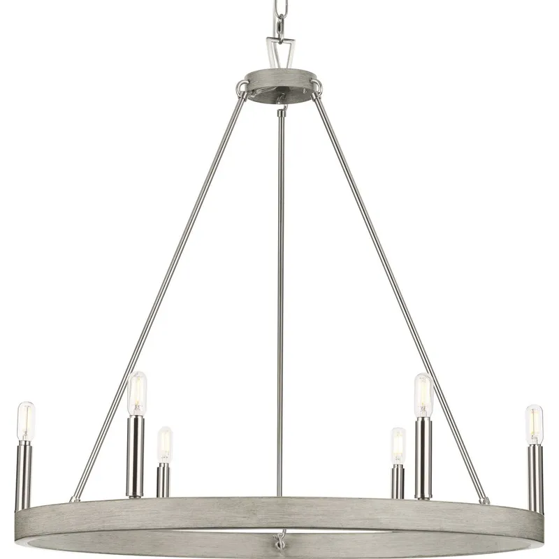 Galloway Collection Six-Light 28.25" Chandelier — Progress Lighting LED Landscape Lights  