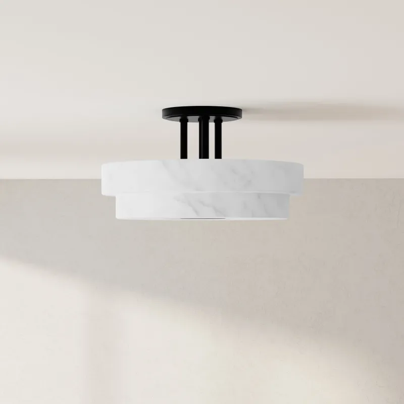 Tosca Collection Three-Light Semi-Flush Mount Light — Progress Lighting LED Post Top Lights  