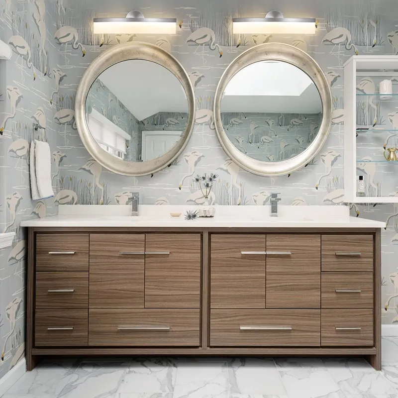 Minimalist Nickel Arched Dimmable LED Vanity Wall Light — LightFixturesUSA LED Wall Lights 13.0W 3000K