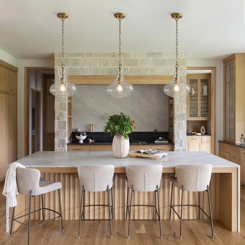 Farmhouse 1-Light Hammered Glass Bell Kitchen Pendant Light — LightFixturesUSA LED Pendant Lights 60.0W 