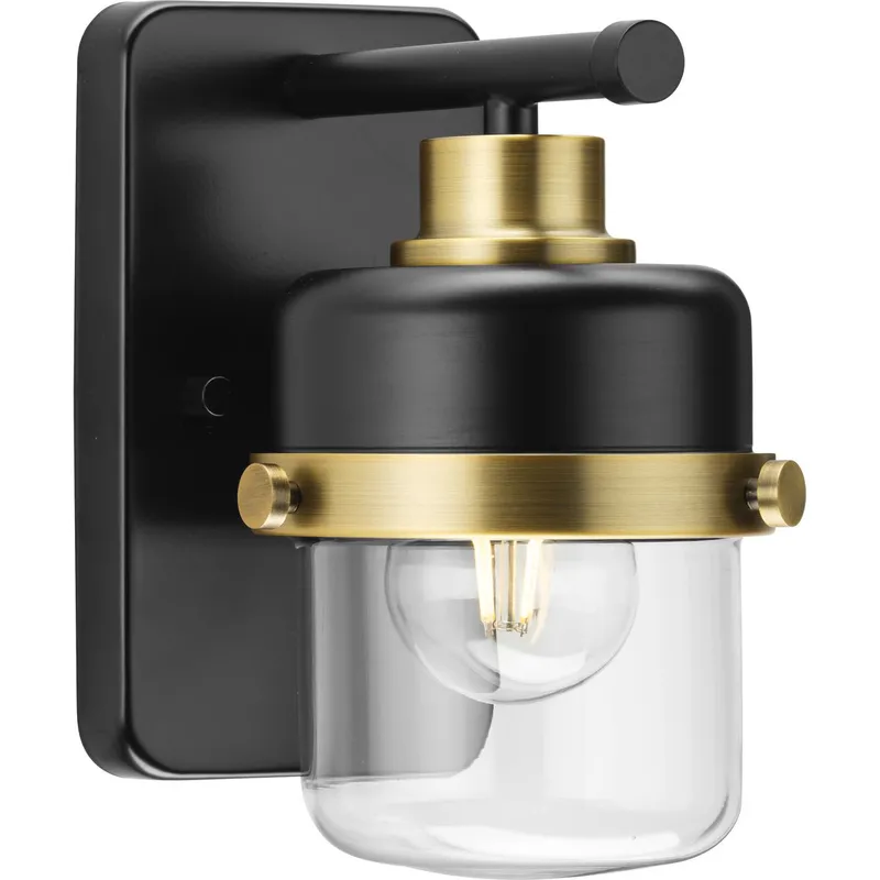 Beckner Collection One-Light Clear Glass Bath Light — Progress Lighting LED Wall Lights  