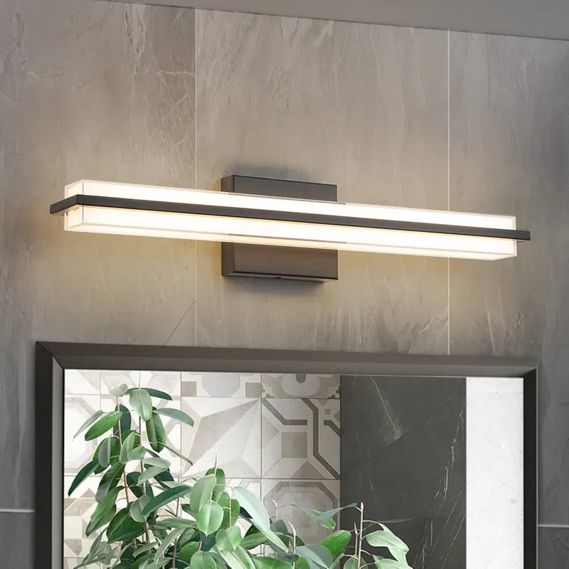 Minimalist Rectangle Dimmable LED Vanity Wall Light — LightFixturesUSA LED Wall Lights 22.0W 2500K