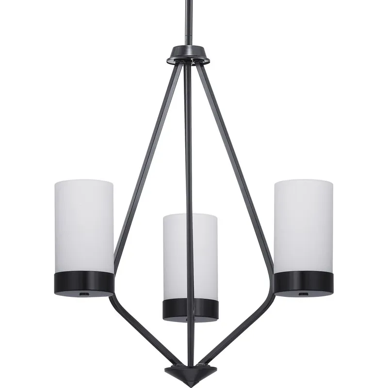 Elevate Collection Three-Light Etched White Glass Chandelier Light — Progress Lighting LED Landscape Lights  
