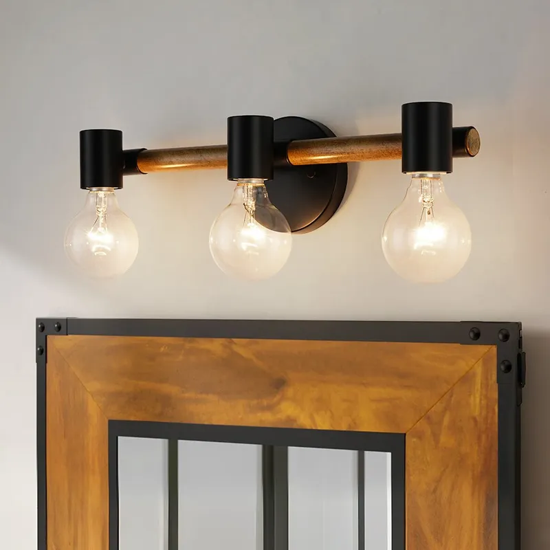 Modern Farmhouse 3-Light Vanity Wall Sconce — LightFixturesUSA LED Wall Lights 60.0W 