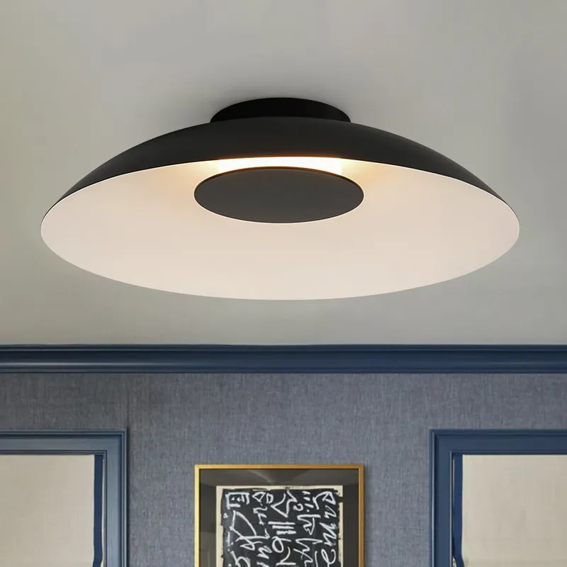 Minimalist Wide Flat Dome Dimmable LED Ceiling Light — LightFixturesUSA LED Ceiling Lights 36.0W 3000K