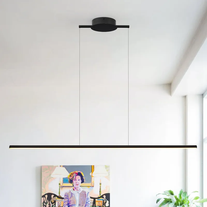 (OpenBox) Dimmable Minimalist Tube LED Linear Pendant — LightFixturesUSA LED Linear Lights 16.0W 3000K