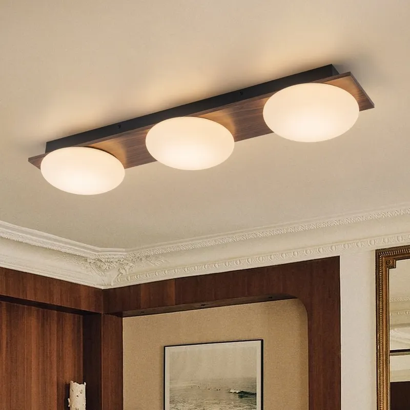 3-Light Dimmable LED Rustic Linear Flush Mount Light — LightFixturesUSA LED Linear Lights 31.0W 3000K
