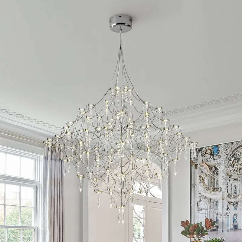 Galaxy Glam Luxury LED Starlight Crystal Chandelier — LightFixturesUSA LED Pendant Lights 50.0W 4000K