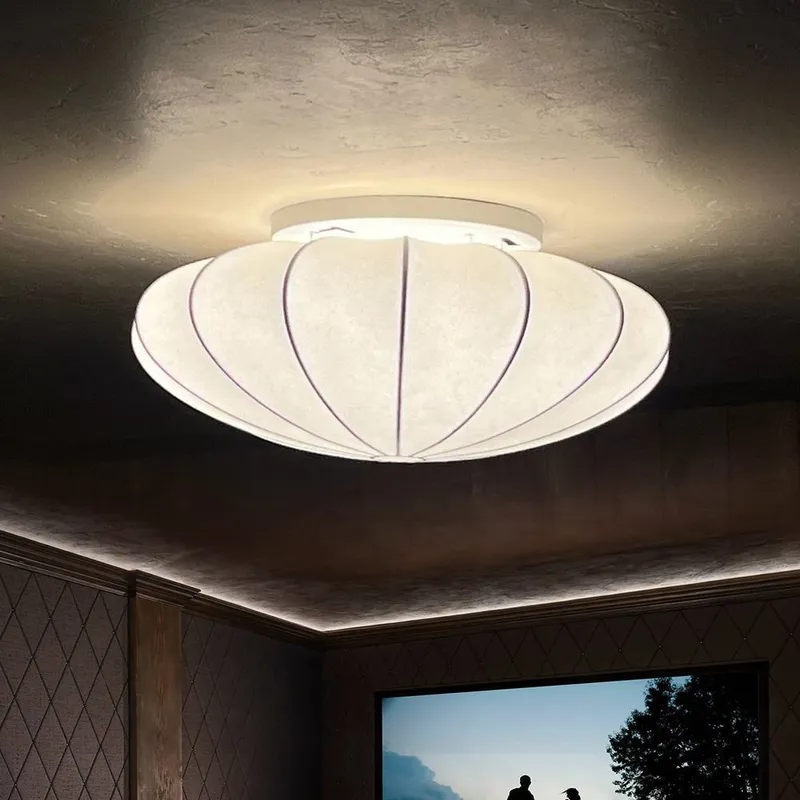 (OpenBox) Mid-Century Modern White Flush Mount Light — LightFixturesUSA LED Ceiling Lights 40.0W 