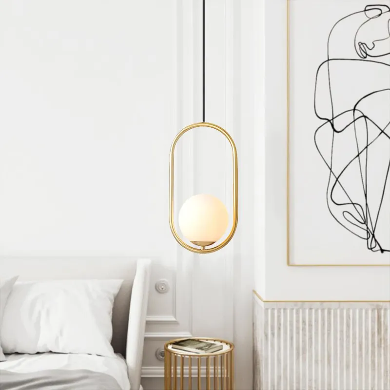 Modern 1-ring Globe Pendant Light — LightFixturesUSA LED Pendant Lights 40.0W 