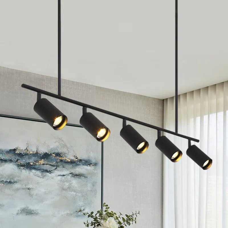 (OpenBox) Modern 5-Light Linear Semi Flush Track Light — LightFixturesUSA LED Linear Lights 25.0W 