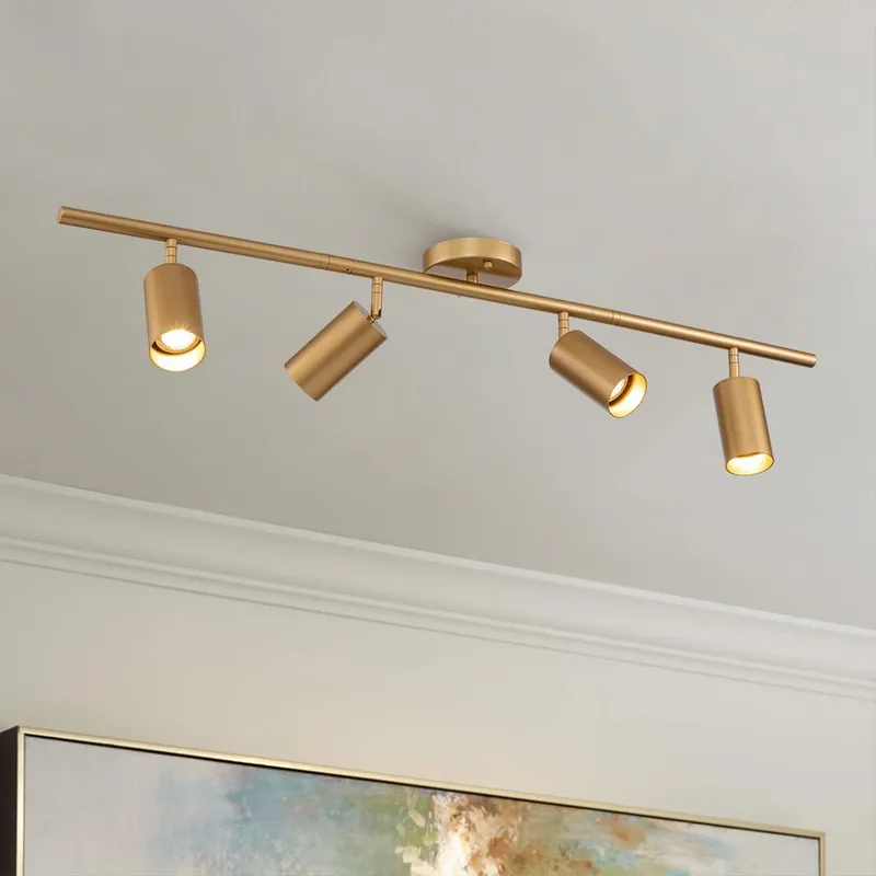 (OpenBox) Modern 4-Light Linear Semi Flush Track Light — LightFixturesUSA LED Linear Lights 10.0W 