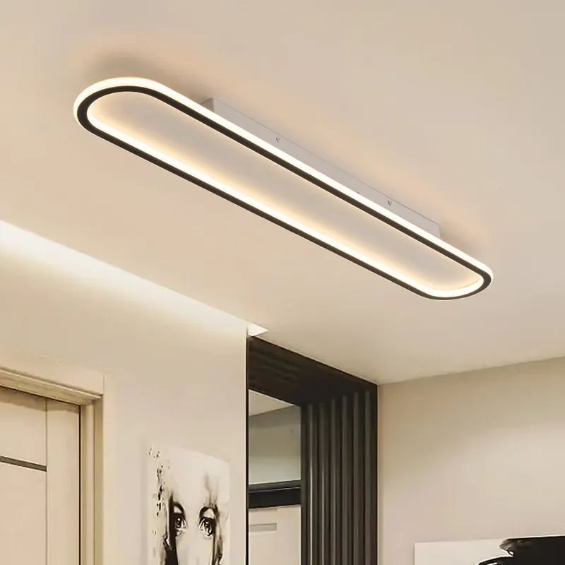 Minimalist Streamlined Oval Warm LED Ceiling Light — LightFixturesUSA LED Ceiling Lights 29.0W 3000K