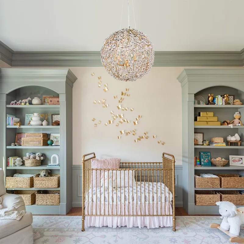 Bloom French Gold Blossom Crystal Floral Orb Chandelier — LightFixturesUSA LED Pendant Lights 40.0W 