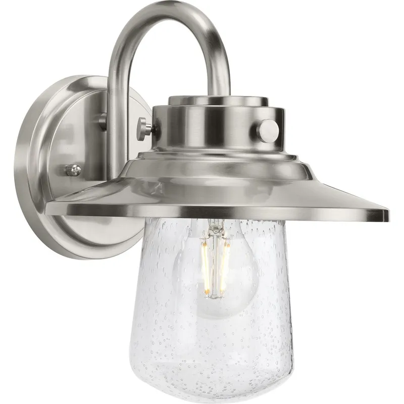 Tremont Collection One-Light Clear Seeded Glass Medium Outdoor Wall Lantern — Progress Lighting LED Wall Lights  