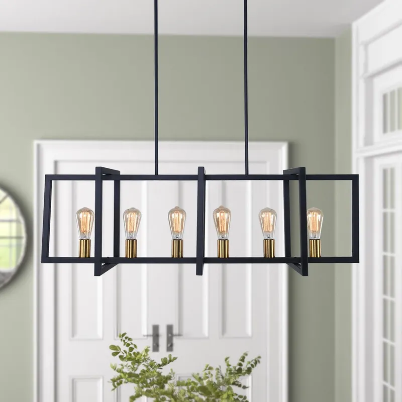 Modern Farmhouse Kitchen Island Lighting — LightFixturesUSA LED Linear Lights 40.0W 
