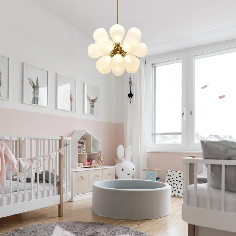 Modern Cluster Frosted Glass Bubble Chandelier — LightFixturesUSA LED Pendant Lights 20.0W 