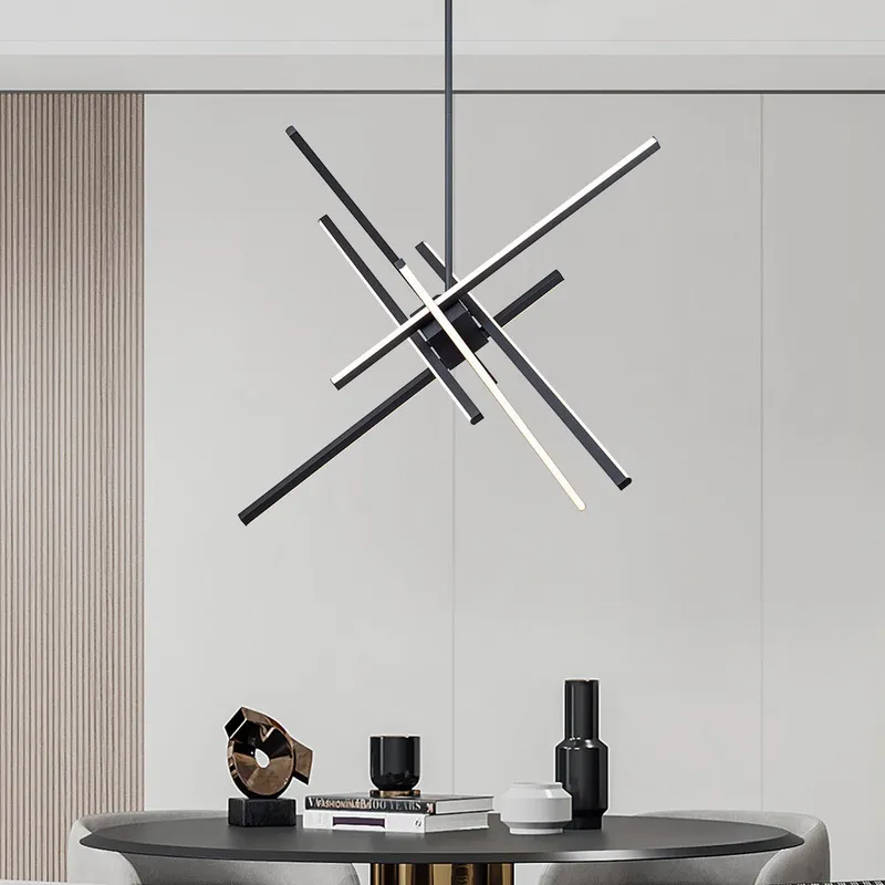 6-Light LED Rod Sputnik Chandelier — LightFixturesUSA LED Pendant Lights  3000K