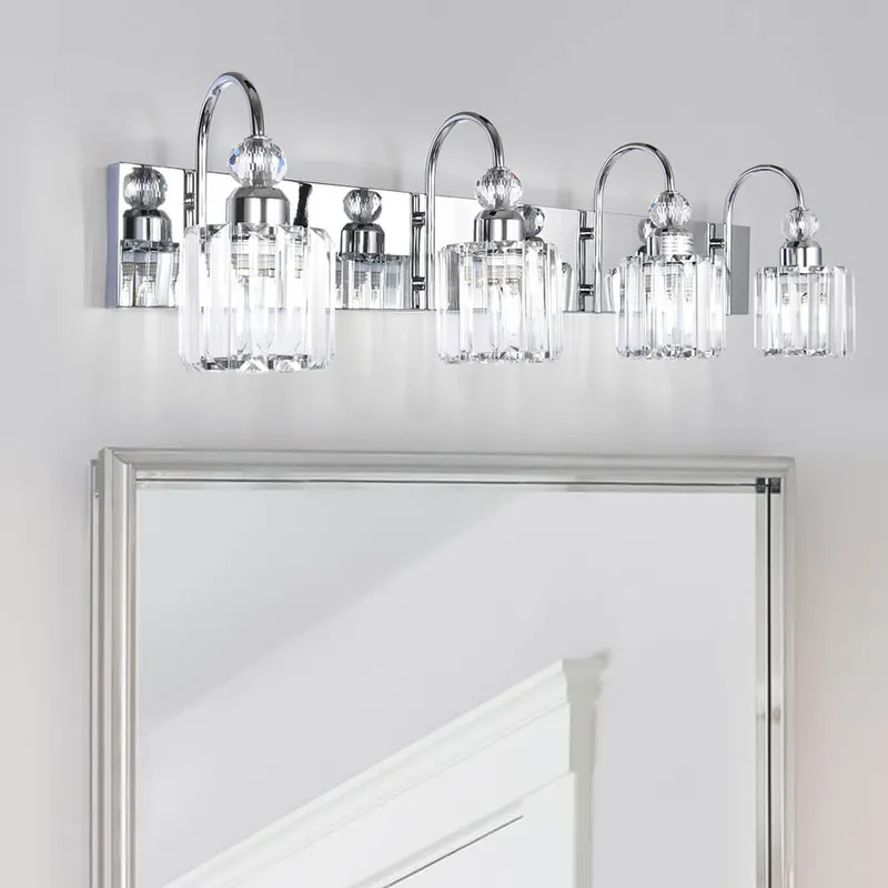 Modern Crystal Vanity Wall Sconce — LightFixturesUSA LED Wall Lights 40.0W 