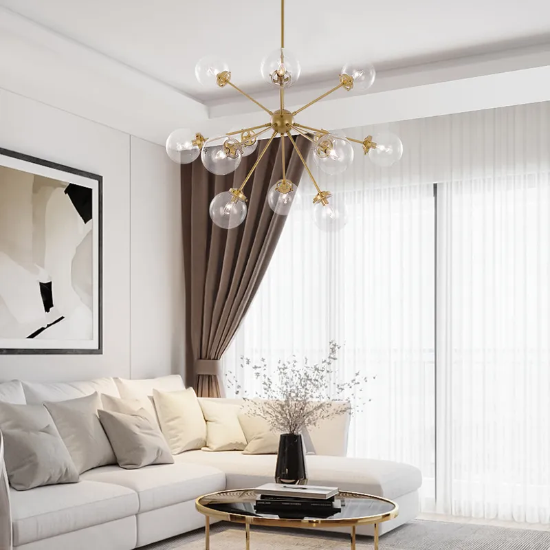 Modern Sphere 12-light Sputnik Chandelier — LightFixturesUSA LED Pendant Lights 25.0W 
