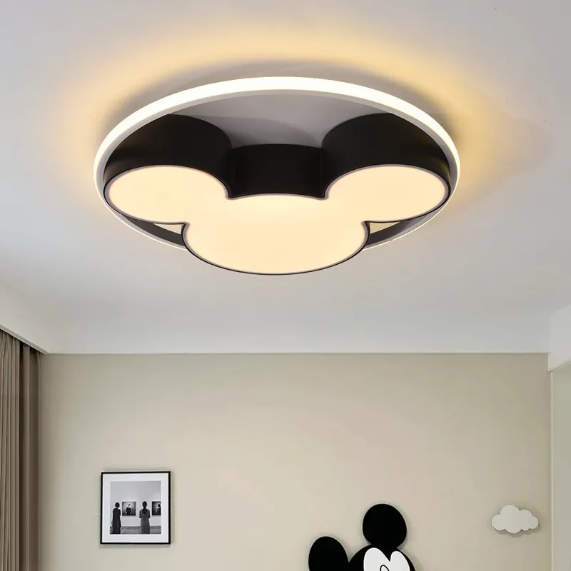 Dimmable Modern Mickey Design LED Flush Ceiling Light — LightFixturesUSA LED Ceiling Lights 40.0W 3000K