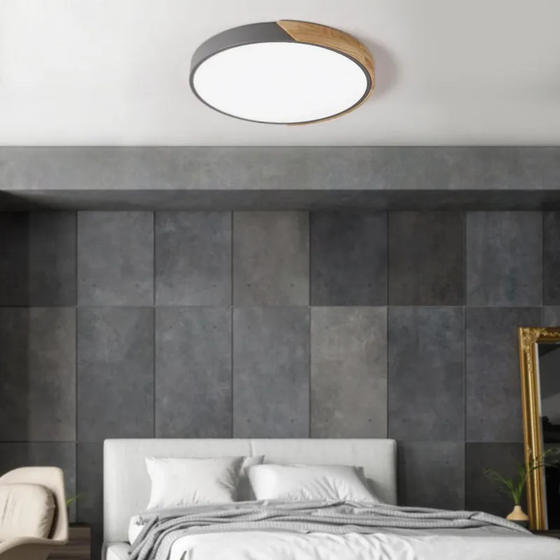 Minimalist LED Flush Mount Drum Light — LightFixturesUSA LED Ceiling Lights 36.0W 3000K