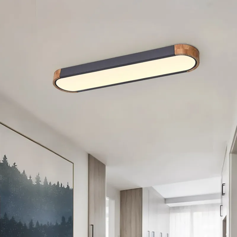 Dimmable Minimalist Long Oval Flush Mount LED Light — LightFixturesUSA LED Ceiling Lights  3000K