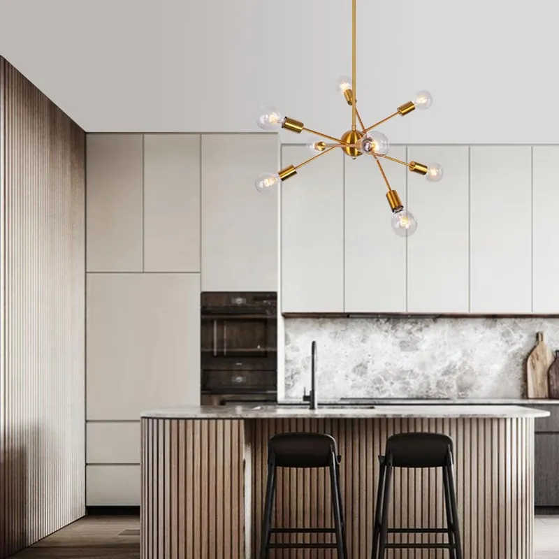 Modern Globe Linear Sputnik Chandelier — LightFixturesUSA LED Linear Lights 40.0W 