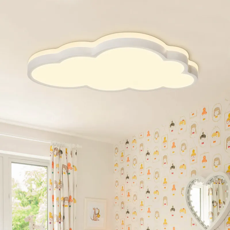 LED Cloud Light Fixture Dimmable Flush Mount for Kids — LightFixturesUSA LED Ceiling Lights 28.0W 2700K