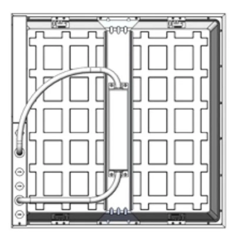 Metal Bridge for Installation of Emergency Battery Back-Up - for 2ft. x 2ft. and 2ft. x 4ft. Panels - Sylvania — LightUp Lighting LED Troffers & Panels  
