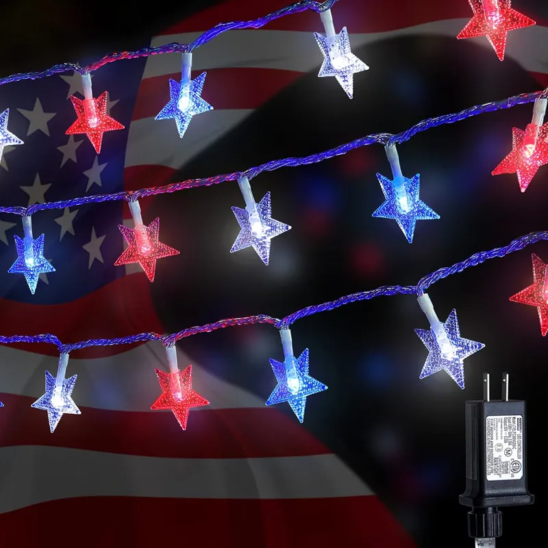 32ft. LED Star String Lights with 8 Light Modes - IP65 Waterproof Rated — LightUp Lighting LED General Lighting  