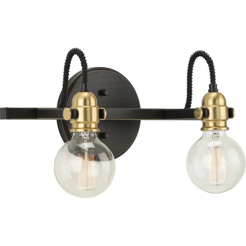 Axle Collection Two-Light Bath Vanity Wall Light — Progress Lighting LED Wall Lights  
