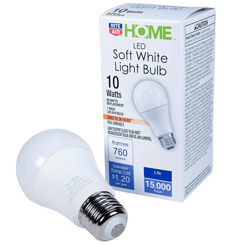 LED A19 Soft White Light Bulb - 10W - 760 Lumens - 2700K — LightUp Lighting LED Bulbs & Lamps 10.0W 2700K
