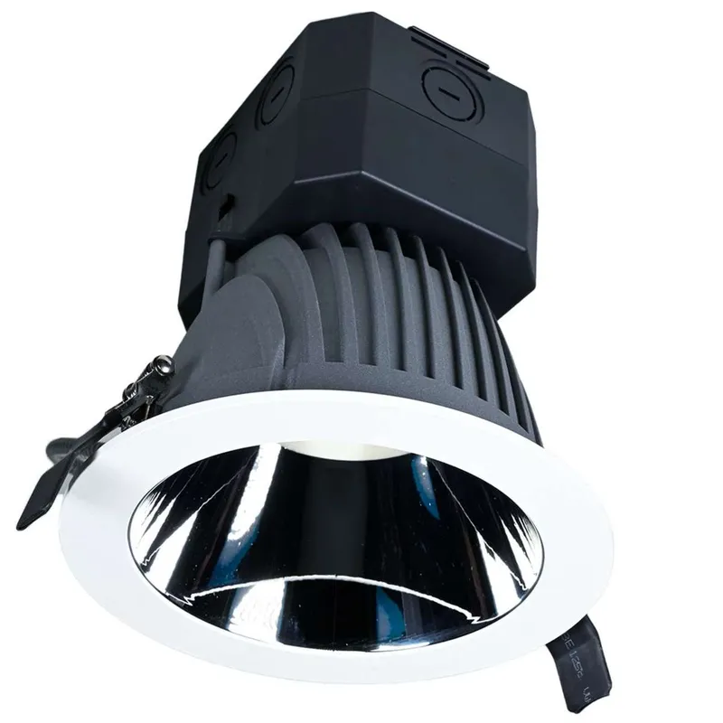 6in. Hi-PerformanceLED Recessed Downlight Kit - Wattage Adjustable 8W/10W/12W - 4000K - High CRI 92+ - Phase-Cut Dimming -  Specular Reflector - Sylvania — LightUp Lighting LED Downlights 8.0W 4000K