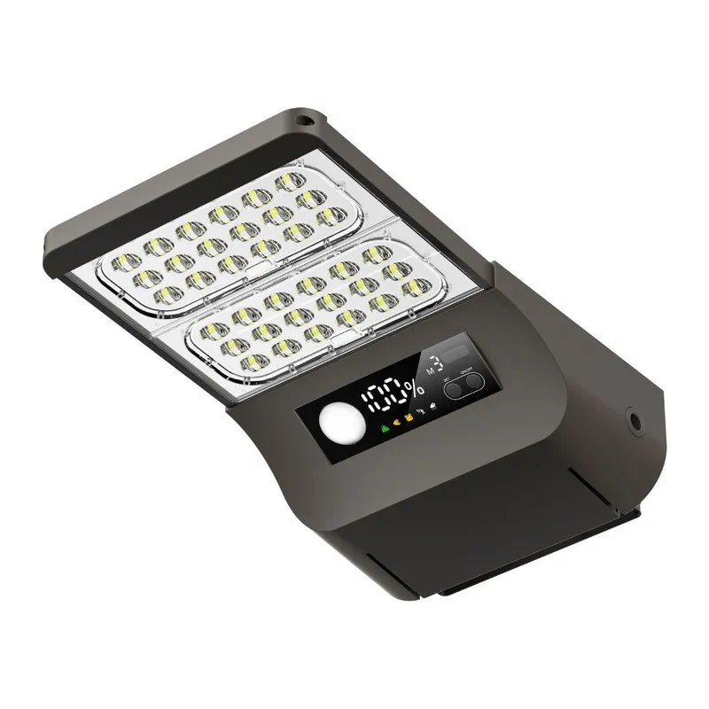 Solar LED Street Area Light - Wall or Pole Mount - 6000 Lumens - Dual Color Temperatures - LumeGen — LightUp Lighting LED Wall Lights  3000K