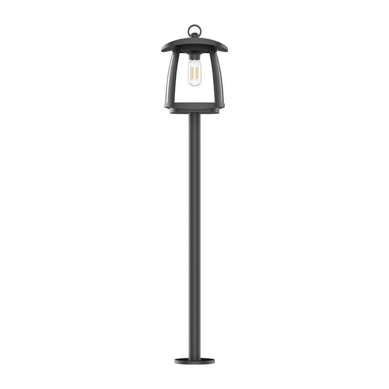 Solar LED Garden Lantern Post Light with Post - Black Finish - 4000K - LumeGen — LightUp Lighting LED General Lighting 2.0W 4000K