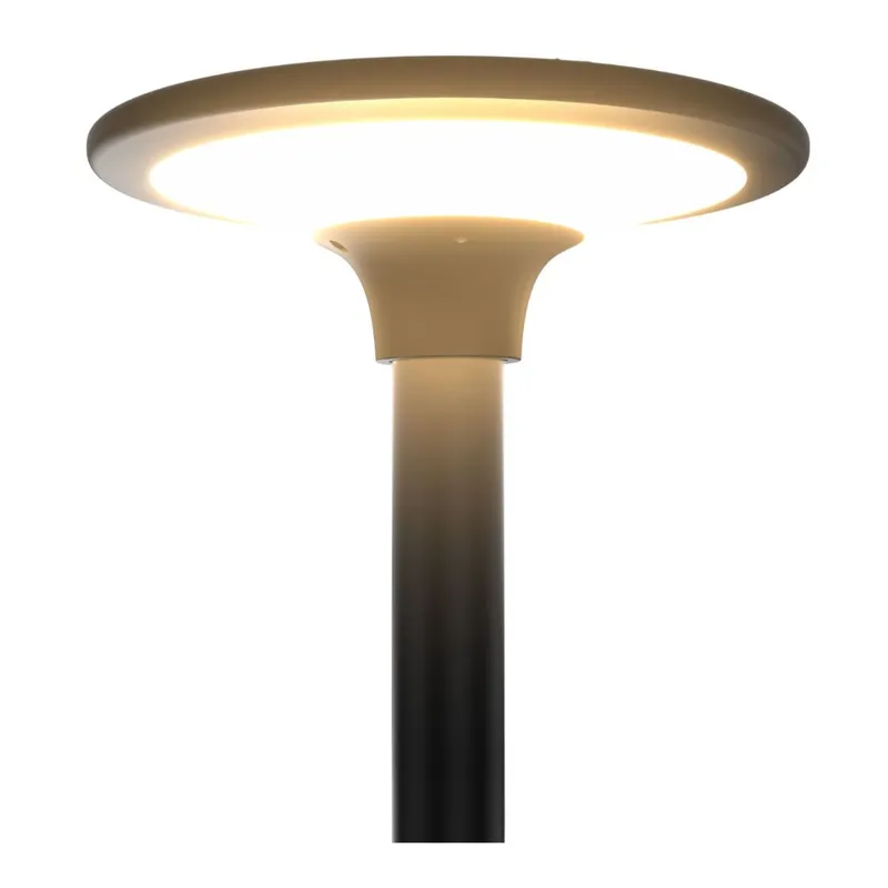 Solar LED Round Post Top Area Light - 2100 Lumens - Dual Color Temperatures - LumeGen — LightUp Lighting LED Area Lights  