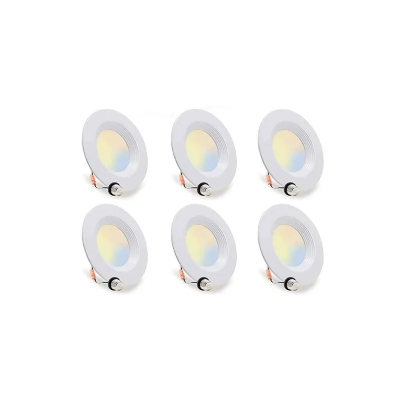 Case of 6 - 6in LED Recessed Retrofit - 15W - 1200 Lumens - Color Selectable - E26 Base - Energetic Lighting — LightUp Lighting LED Downlights 15.0W 2700K