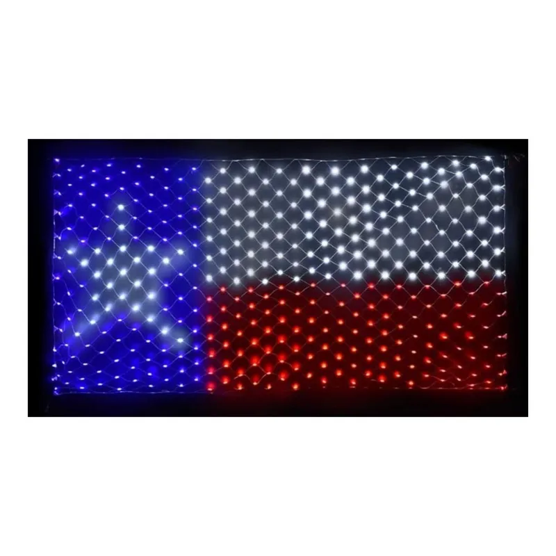 6.5ft x 3.3ft Texas Flag Net Light - 384 LEDs — LightUp Lighting LED General Lighting  