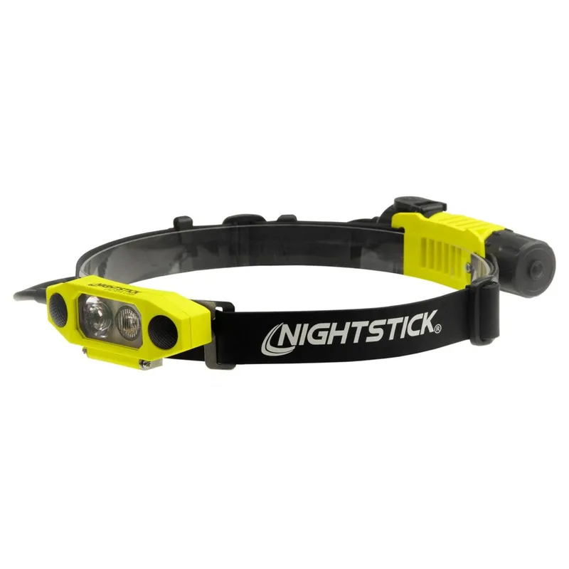 Nightstick DICATA Intrinsically Safe Low-Profile Dual-Light Headlamp - MagMate USB - Li-Ion - Green - UL913 / ATEX — LightUp Lighting LED General Lighting  