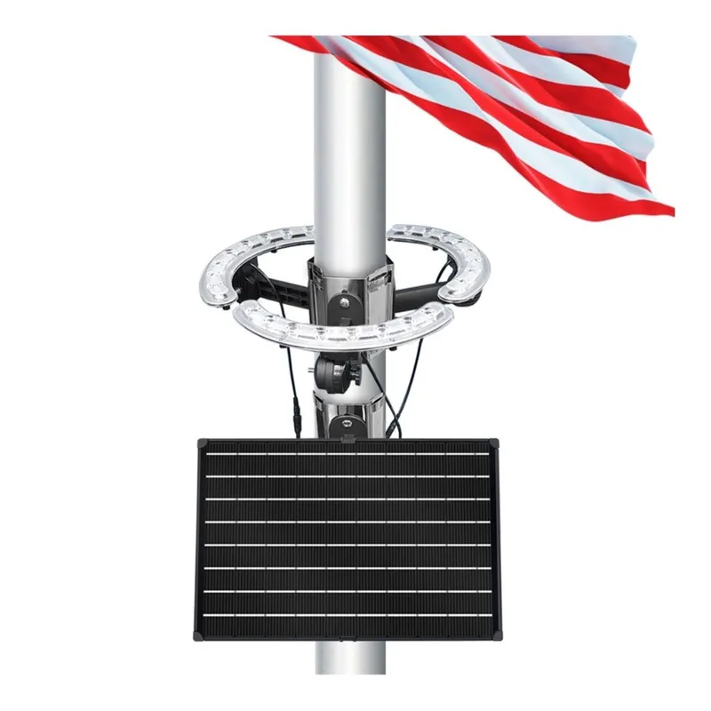Solar LED Flag Light Ring - Pole Installation - 24 LEDs - LumeGen — LightUp Lighting LED General Lighting 1.0W 