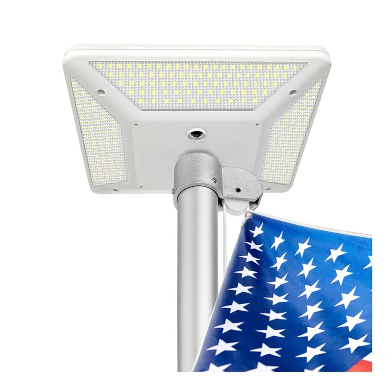 Solar LED Square Flagtop Pole Light - 680 Lumens - 320 LEDs - LumeGen — LightUp Lighting LED General Lighting 4.8W 