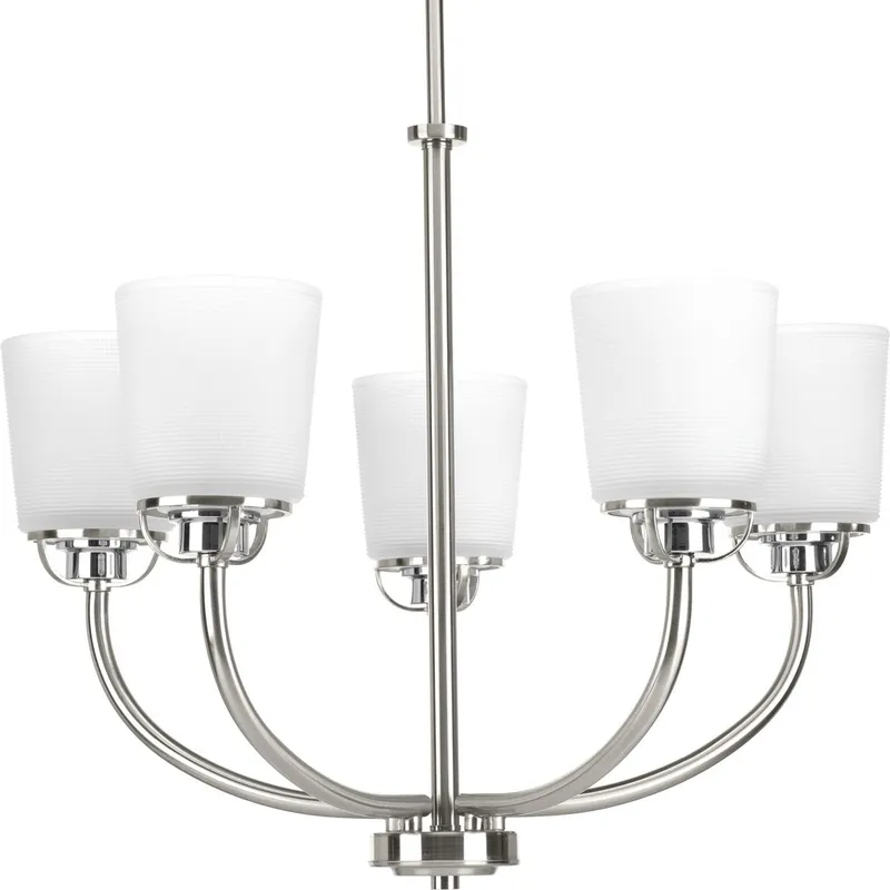 West Village Collection Five-Light Etched Double Prismatic Glass Chandelier Light — Progress Lighting LED Landscape Lights  