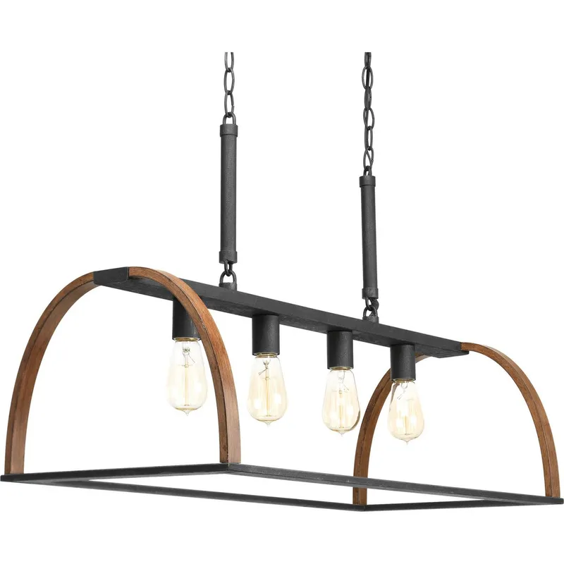 Trestle Collection Four-Light Chandelier Light — Progress Lighting LED Landscape Lights  