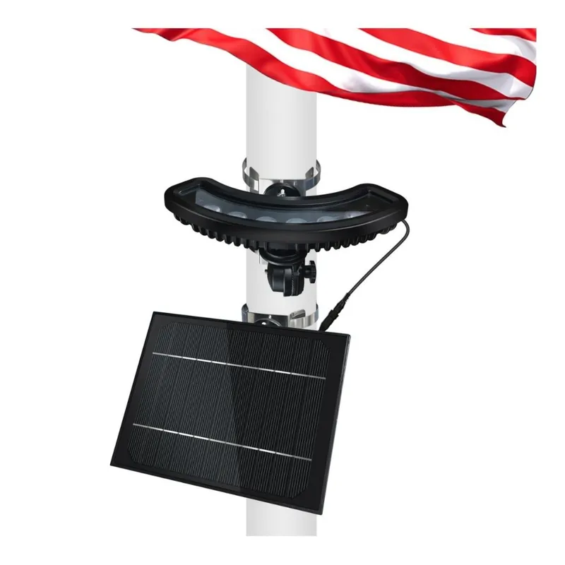 Solar LED Curved Spot Light - Ground Stake or Pole Installation - 6 LEDs - LumeGen — LightUp Lighting LED Spotlights 1.0W 