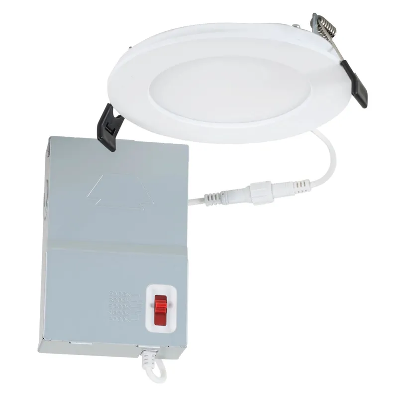 4in. LED Color Tunable Slim Wafer Downlight - 9W - 2700K/3000K/3500K/4000K/5000K - Keystone — LightUp Lighting LED Downlights 9.0W 2700K