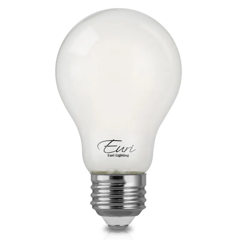 LED A19 Filament Bulb - 8W - 800 Lumens - 2700K - Euri Lighting — LightUp Lighting LED Bulbs & Lamps 8.0W 2700K