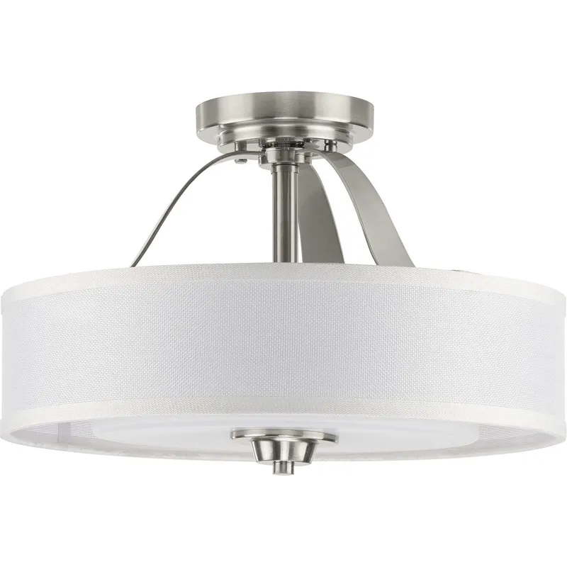 Kene Collection Two-Light Semi-Flush Convertible — Progress Lighting LED Post Top Lights  