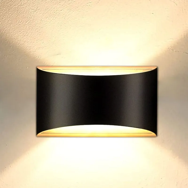 LED Modern Curve Wall Light - Indoor or Outdoor - 12W - 700 Lumens - Color Tunable - Black Finish - LumeGen — LightUp Lighting LED Wall Lights 12.0W 2700K